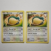 Image 1 : Two Snorlax 77/124 NON Holo Rare Vintage Pokemon Trading Cards 