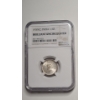 Image 1 : NGC 1939 (C) Brilliant Uncirculated India 1/4 Rupee 50% Silver Coin - ASW: 0.1874oz