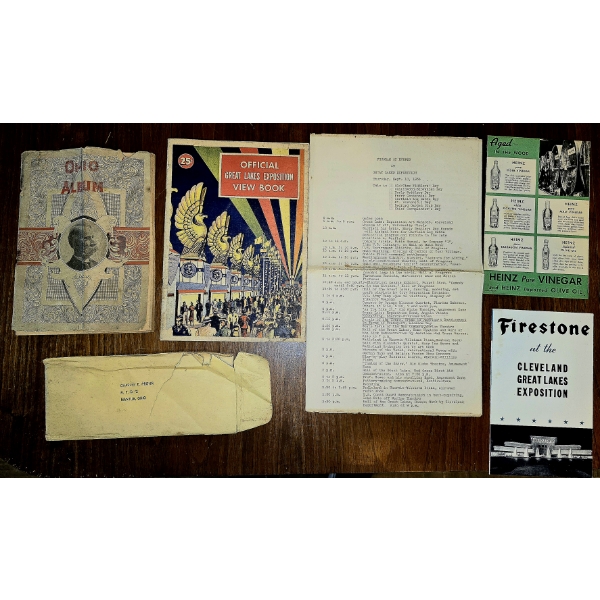 Antique Ohio Album from 1897 and Official 1936 Great Lakes Exposition View Book 