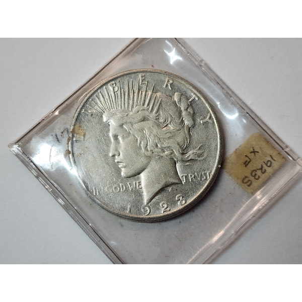 1923-S Silver Peace Dollar - Like XF 