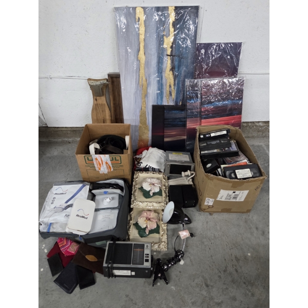 ResMed Sleep Apnea Machine, Clock Radio, Ford Head Unit, VHS Tapes, Belt Collection, Wallets & More