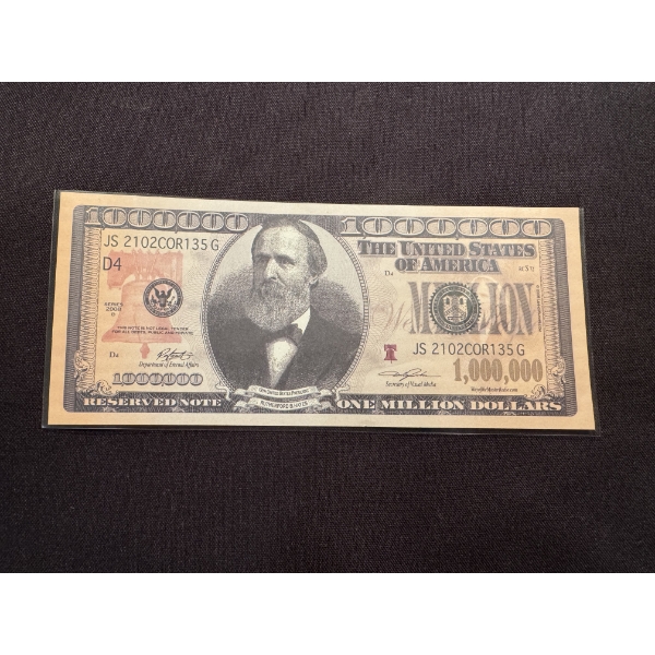 One Million Dollar Bill - Rutherford B. Hayes Collector Note - Mint Condition