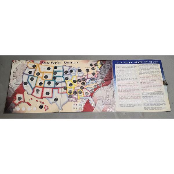 1999-2008 State Series Quarters Collector Map