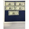 Image 1 : $1 Dollar Silver Certificate Blue Seal One Dollar Notes -All 1957- 5 Total