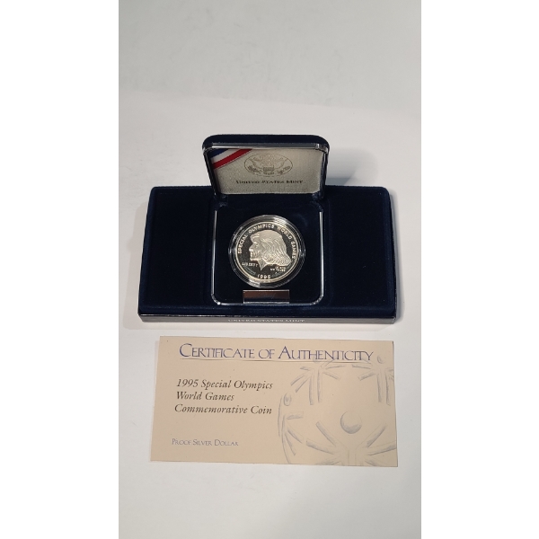1995-P U.S Mint Special Olympics World Games Commemorative 90% Silver Proof Coin