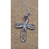 Image 3 : Sterling Silver Cross Necklace With Assorted Genuine Gems & Sterling Cross Pendant With Black Stones