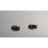 Image 5 : (2) 10K Gold Earrings Sets -With Purple & White Stones- Total Weight: 0.9g