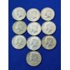 Image 1 : x10 Assorted Years 40% Silver Kennedy Half Dollars FV: $5.00