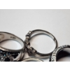 Image 8 : Six Assorted Sterling Silver Rings - Various Syles, Sizes, and Gemstones - Total Weight: 21.3g
