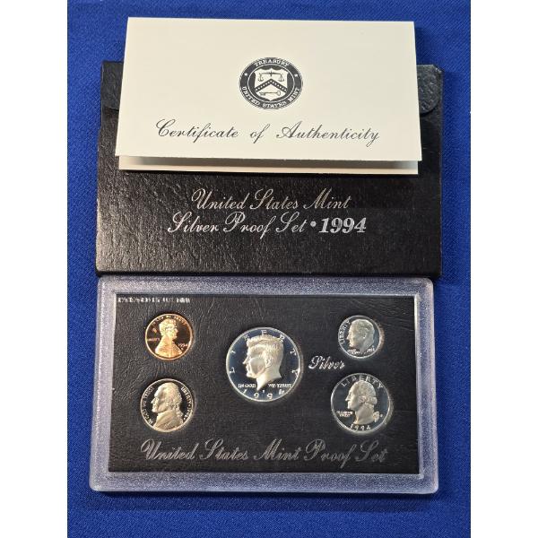 1994-S United States Mint Silver Proof Set in Original Box w/ COA