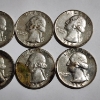 Image 3 : Eight Assorted 1964 United States Washington 90% Silver Quarters ~ $2.00 Face Value
