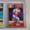 Image 4 : Four Assorted Cincinnati Reds Baseball Cards: Conception, Foster (SIGNED), Morgan, Rose  