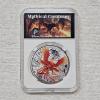 Image 1 : Silver-Plated, Colorized Commemorative Coin featuring a Phoenix