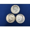 Image 1 : Lot of 3 US 1964 Kennedy Half Dollars -90% Silver