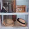 Image 1 : Selection As Pictured - Some Ladies Hats, Handbags Including A Vintage Collectible Wood Handbag More