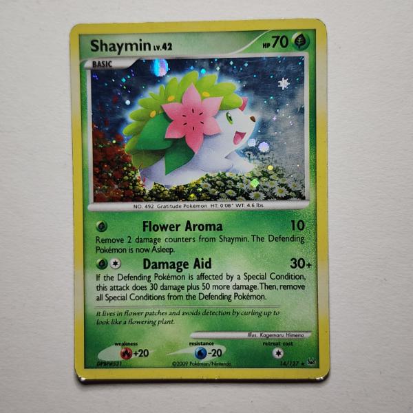Shaymin Lv.42 14/127 Holo Rare Vintage Pokemon Trading Card