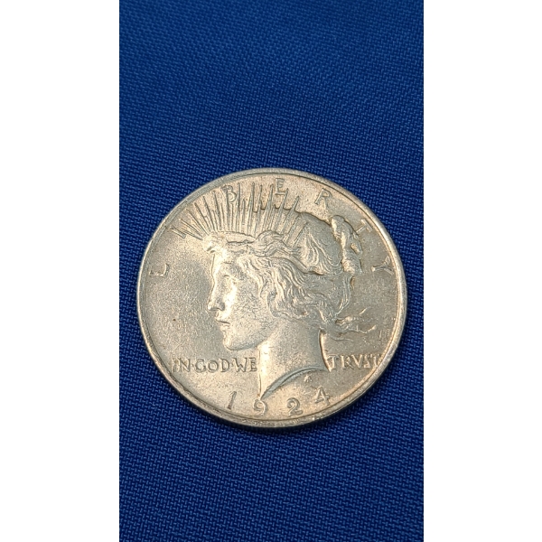 1924 90% Silver Peace Dollar