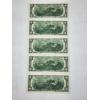 Image 7 : Lot of 5 Consecutive United States Series 2017 A $2 Bills SN: L13053195-L1305199