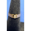 Image 3 : 14K Gold Leaf Carved Stud Back Earrings & 14K Gold Ring With Diamonds - Size 3 - Total Weight: 2.6g