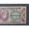 Image 3 : United States 5 Cent Military Payment Certificate - In Great Condition!