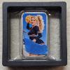 Image 1 : Touchdown Taylor Bullion Baddies 1 Oz .999 Fine Silver Colorized Art Bar In Floating Display Case