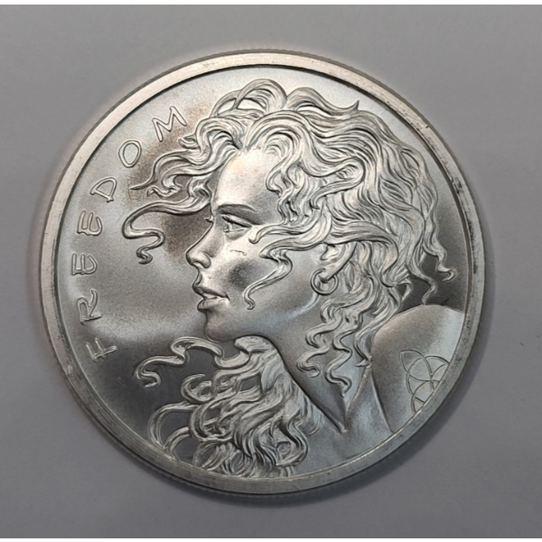 2021 Golden State Mint "Freedom Girl 1 Troy Oz .999 Fine Silver Round