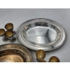Image 3 : Silver-Plated Items: 2 Serving Trays and 6 Small Goblets - TW: 2.0lbs