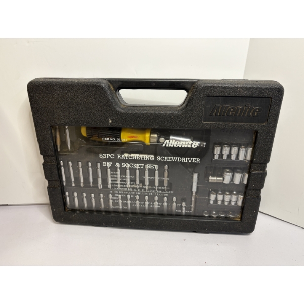 53 PC Ratcheting Screwdriver Bit & Socket Set - Allenite Brand in Black Case