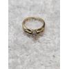 Image 1 : Vintage 14K Yellow Gold Diamond Engagement Ring - Size 5 - 3.2g