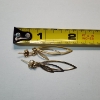 Image 3 : Gorgeous Two-Tone 14K Gold Dangle Earrings - TW: 2.2g