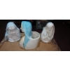 Image 2 : 3 Pc Religious Lot - Virgin Mary Figural Collection - Planters As Shown  Nice Condition