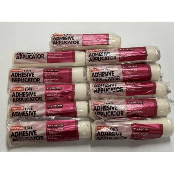 Wooster Adhesive Applicators 9" x 1/8" Pile - Lot of 11 Applicators - Brand New In The Packages 