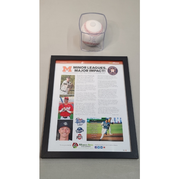 Zach Dezenzo Marlington High School Ohio Graduate Baseball Player Signed Ball & Article