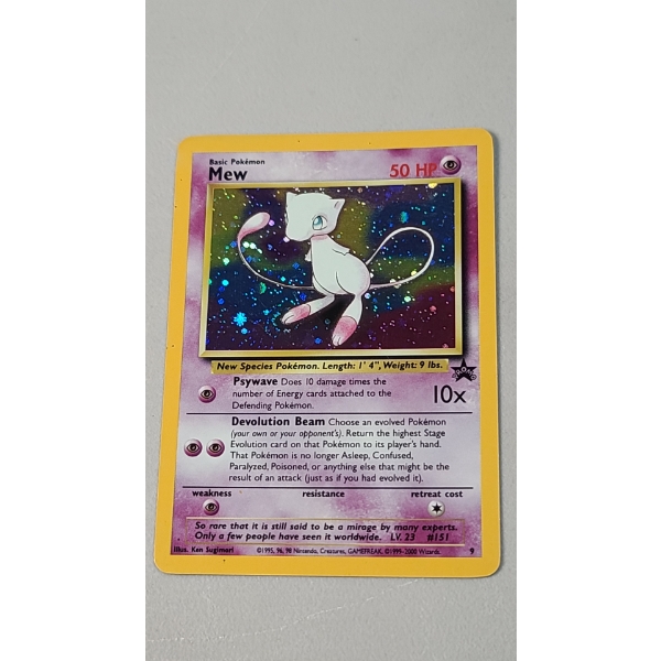 Pokémon TCG 2000 Mew 9 Black Star Promo Holo SWIRL Card