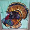 Image 2 : Gorgeous Framed Stained - Leaded Glass Turkey 18 x 20 Overall - See Pics - No Issues