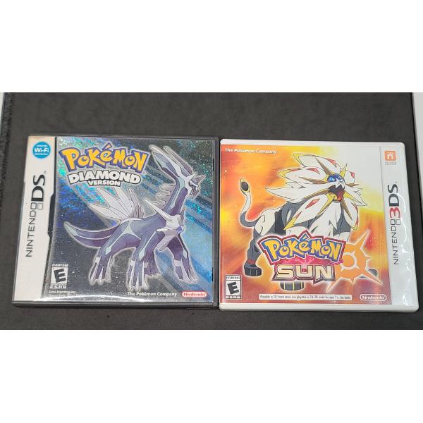 Nintendo DS Pokémon Diamond Version & Nintendo 3DS Pokémon Sun **CASES ONLY**
