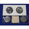 Image 5 : Lot of (4) 1972 Eisenhower Dollars - in Case & Plastic Sleeve w/ COA FV $4.00