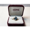 Image 7 : Stunning 10K Gold Ring with Diamonds and Large Topaz Gemstone Total Weight 4g - Size 7.5