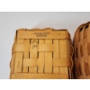 Image 10 : (2) Longaberger Square Baskets, Snowman Wooden Fabric Lid