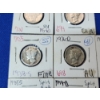 Image 4 : Lot of 7 Mercury Silver Dimes - Including Higer-Grade & Split Bands! 