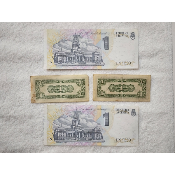 Four Assorted World Currency Paper Notes Ft. Two Jap. Govt. Centavo's & Two Argentina Peso's!