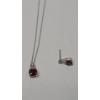 Image 2 : Beautiful Sterling Silver 18" Necklace With Earring - Weight: 2.0g
