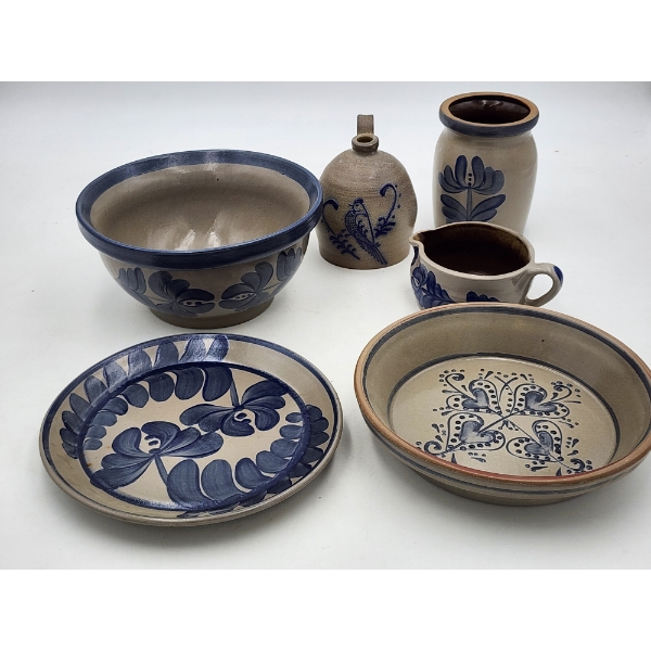 Lot of Assorted Vintage Beaumont Brothers Pottery Including Plates, Bowl, Cups, & More! 