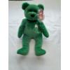 Image 1 : TY Erin Beanie Baby Plush Bear In Holder  - Vintage TY - Mint Condition