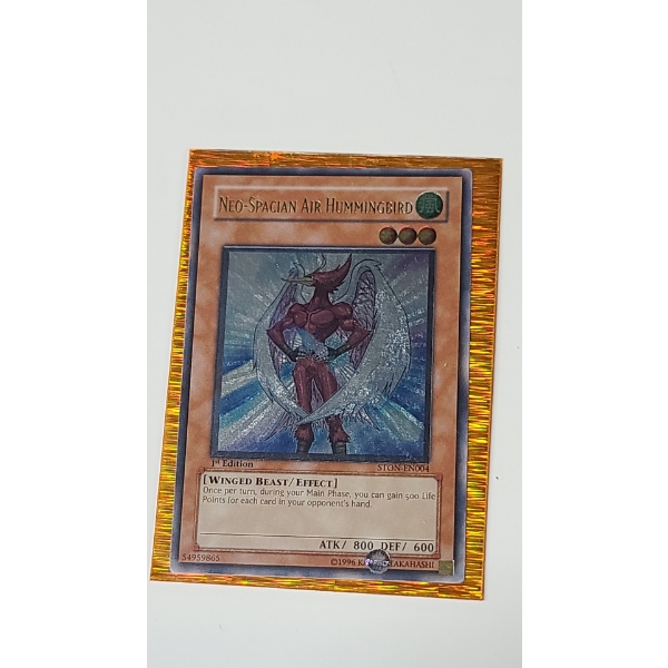 Yu-Gi-Oh TCG 1st Edition Neos Super Rare Neo-Spacian Air Hummingbird STON-EN004 Card