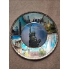Image 1 : Statue of Liberty Souvenir Metal Plate Size 6" x 6" Colors Blue, Black, Silver, 