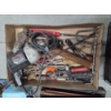 Image 5 : Vintage 22''x32'' Wood Student Desk, Cherry Finish Doors, Assorted Tools & Much More! - No Shipping!
