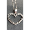 Image 13 : Women's Sterling Silver Ring With Clear Stones Size 6 & Sterling Silver Heart Necklace - Weight 5.3g