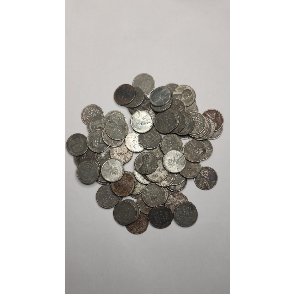 United States 1943 Steel Lincoln Cents - Face Value: $0.79