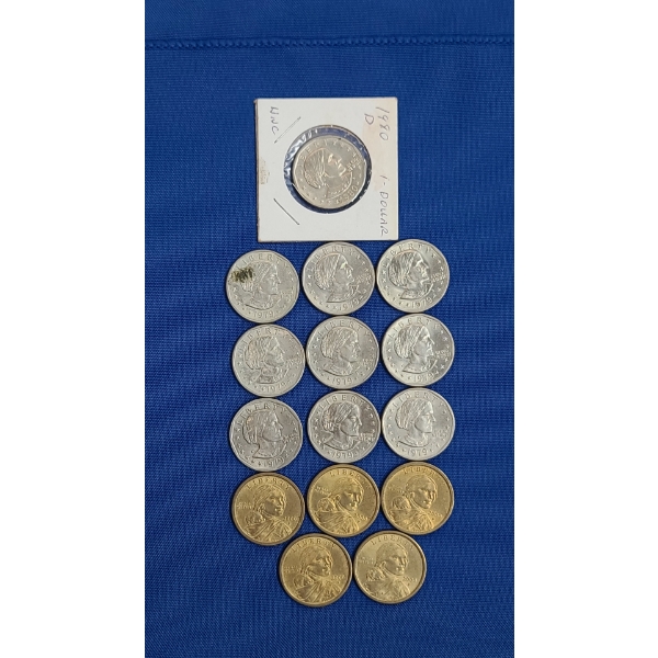 Assorted Lot Of United States Susan B. Anthony & Sacagawea Dollars - Face Value: $15.00